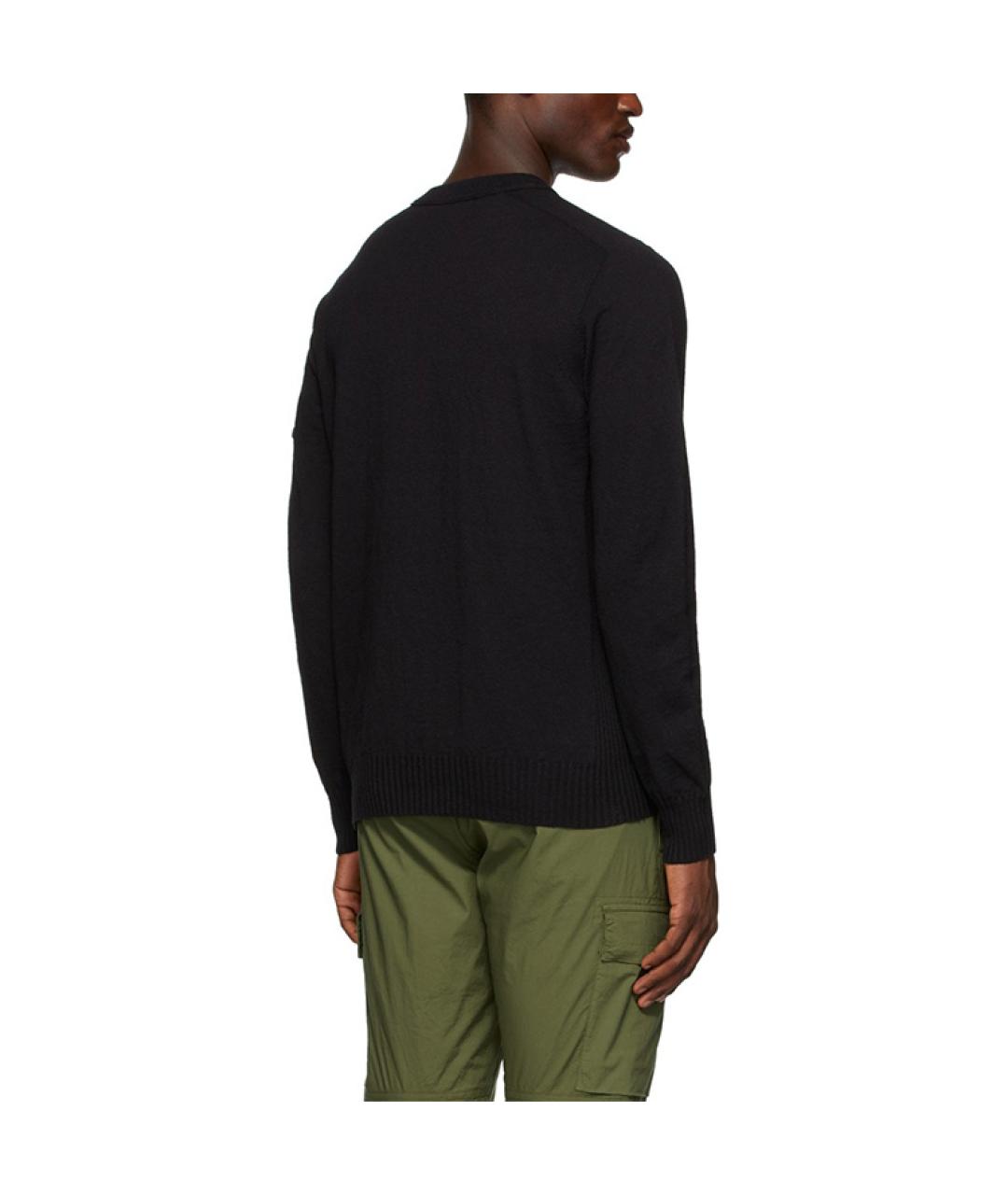 STONE ISLAND Черный хлопковый джемпер / свитер, фото 5