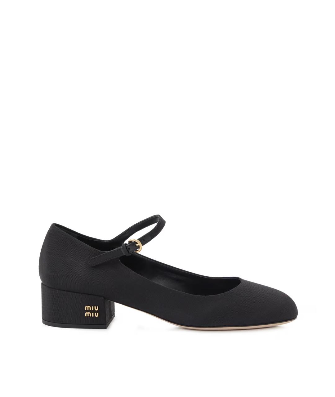 MIU MIU Черные текстильные туфли, фото 1