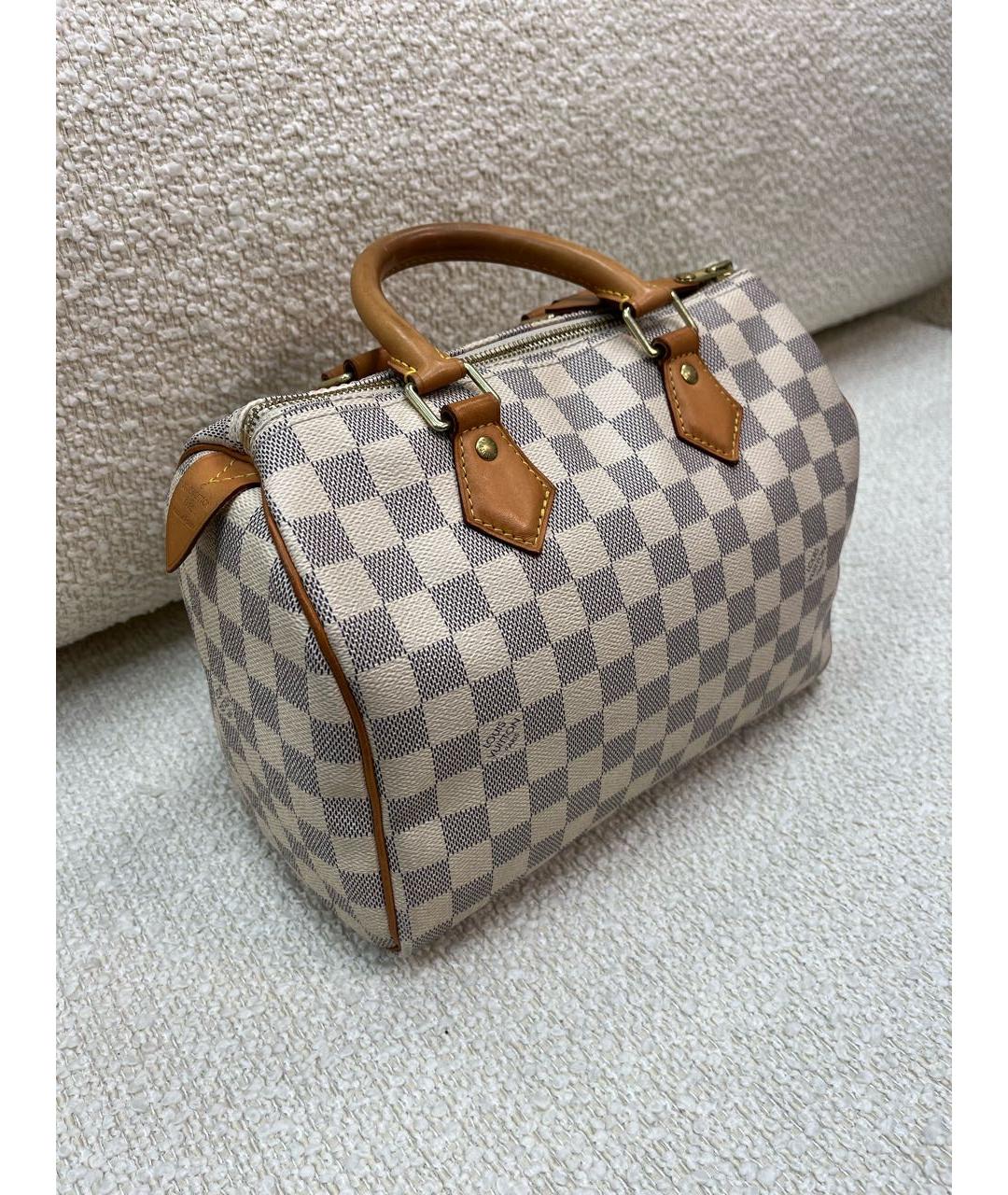 LOUIS VUITTON Бежевая кожаная сумка с короткими ручками, фото 2