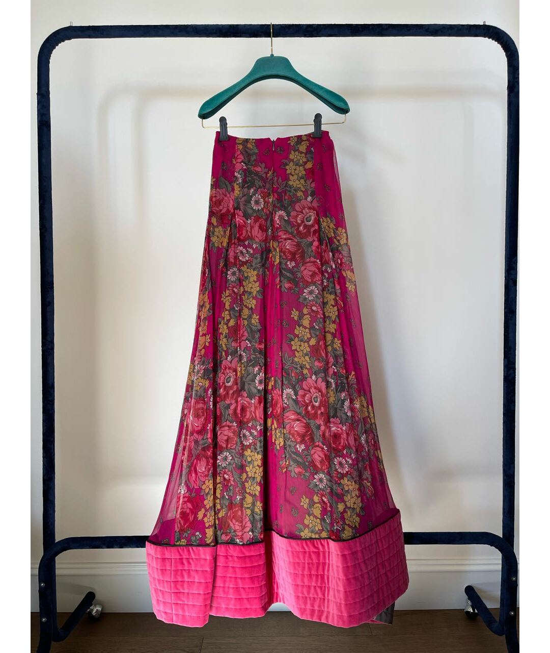 KENZO Фуксия шелковая юбка макси, фото 2