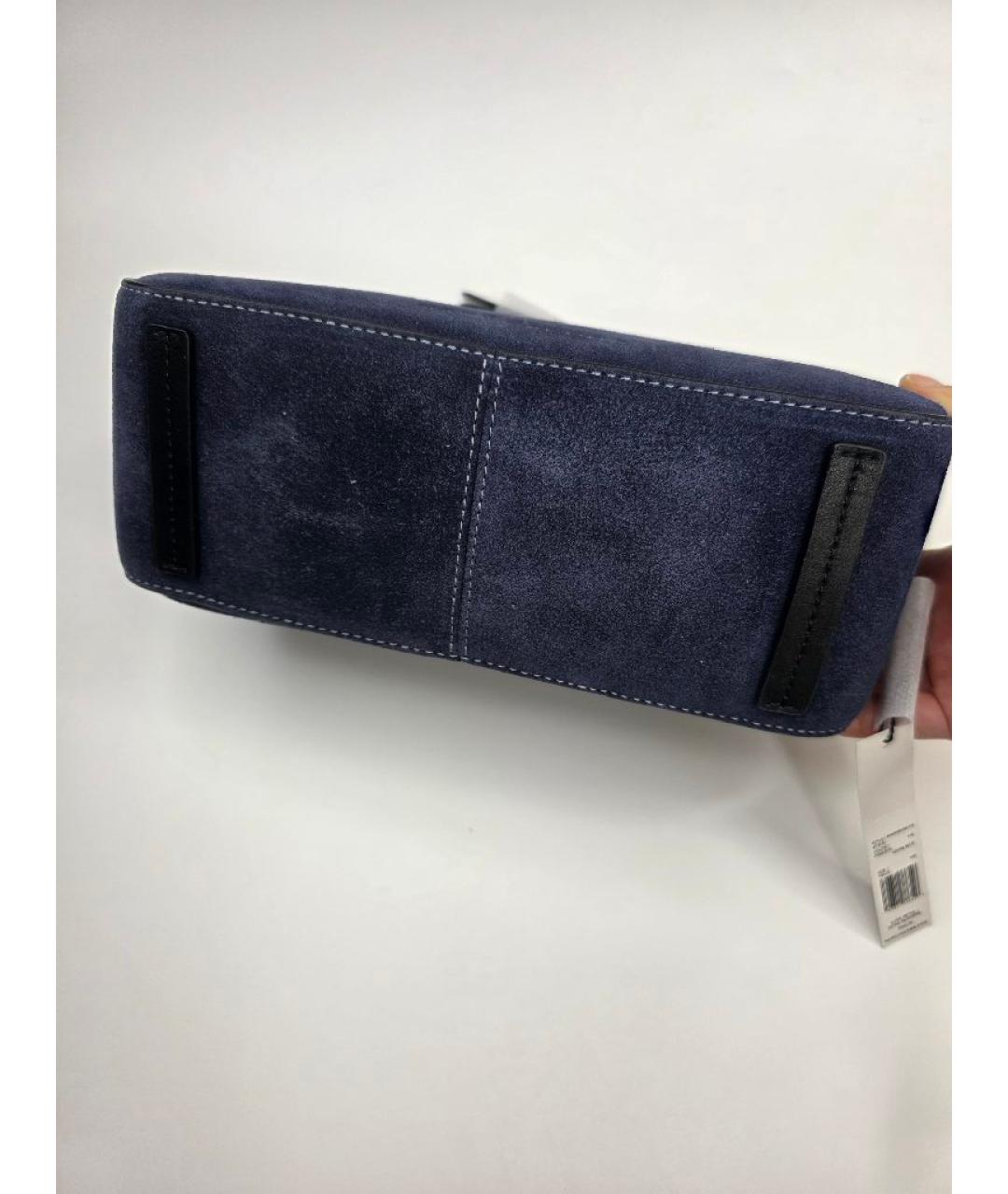 MARC JACOBS Темно-синяя замшевая сумка через плечо, фото 4