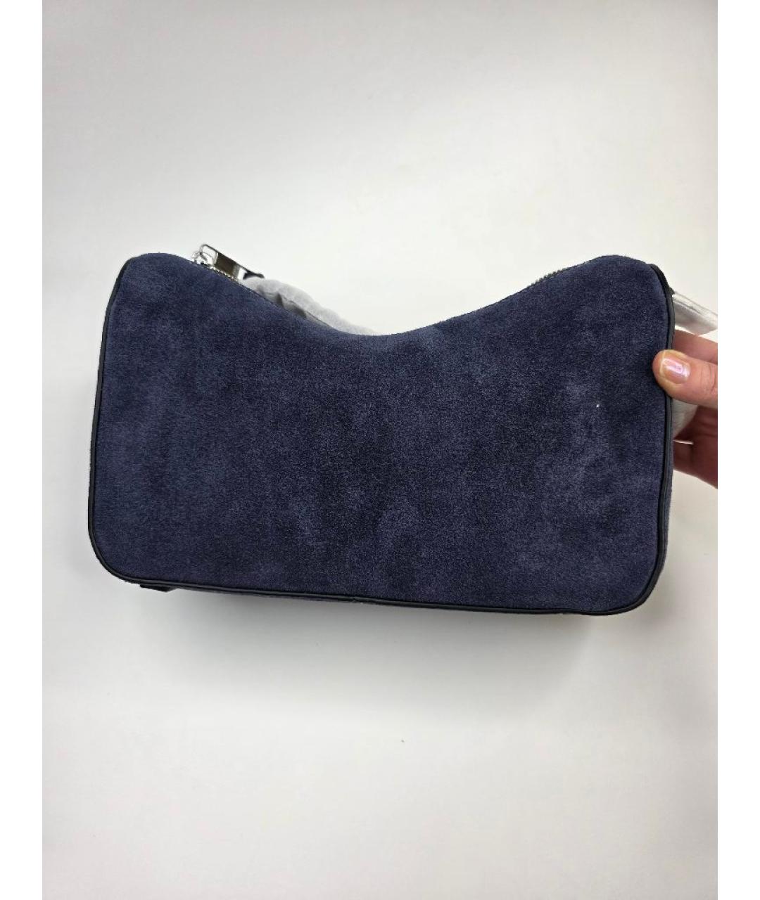 MARC JACOBS Темно-синяя замшевая сумка через плечо, фото 3