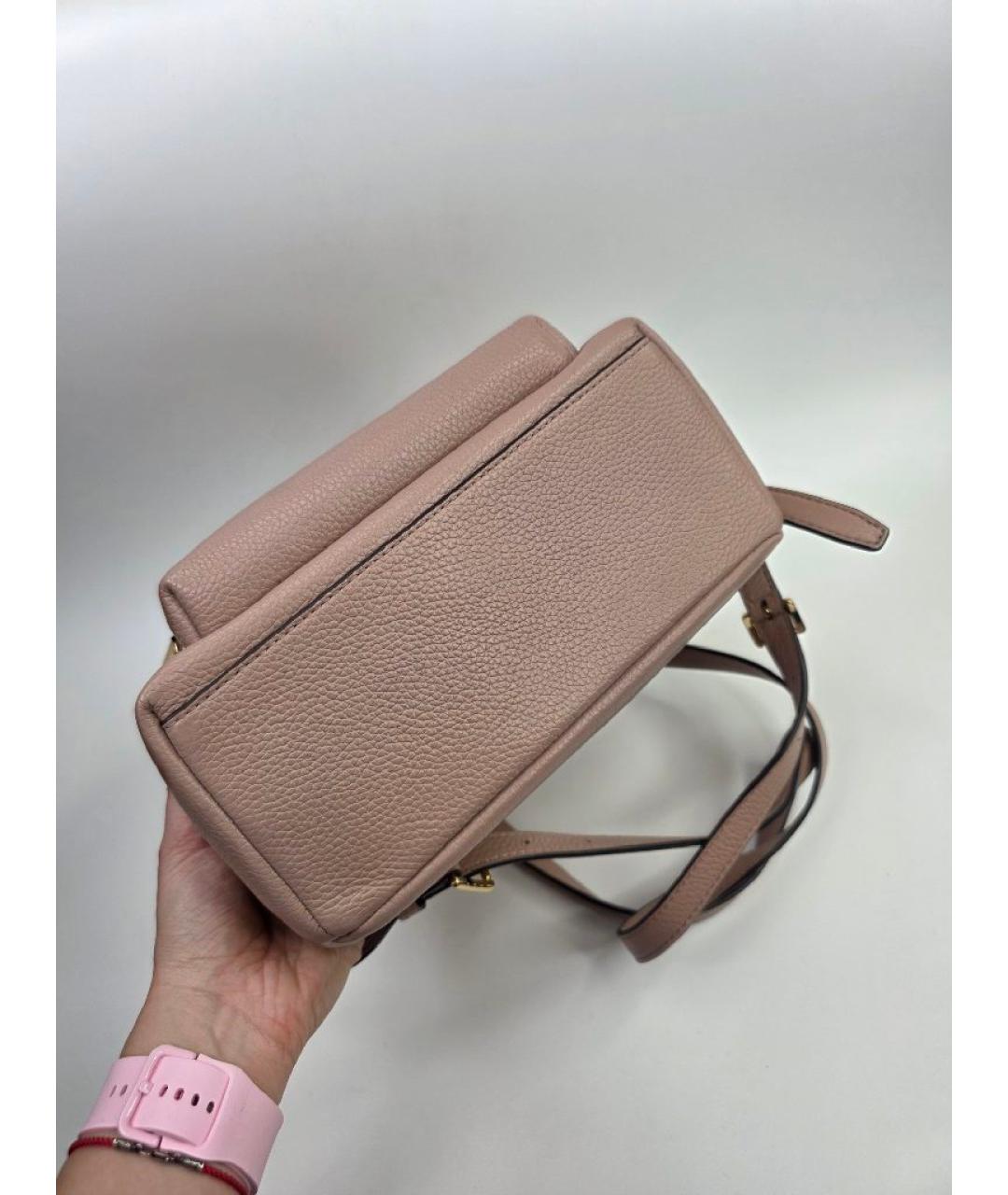 MICHAEL KORS Розовый кожаный рюкзак, фото 4