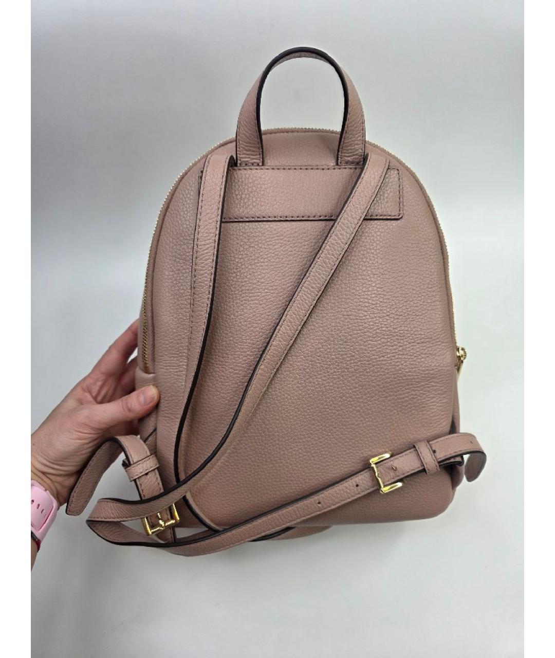 MICHAEL KORS Розовый кожаный рюкзак, фото 3