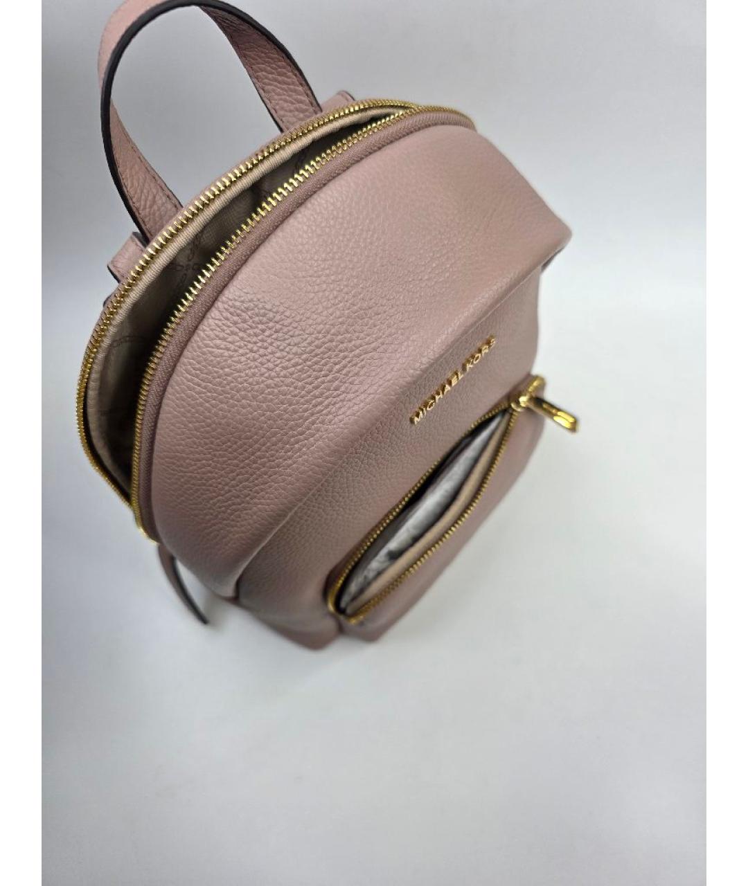 MICHAEL KORS Розовый кожаный рюкзак, фото 6