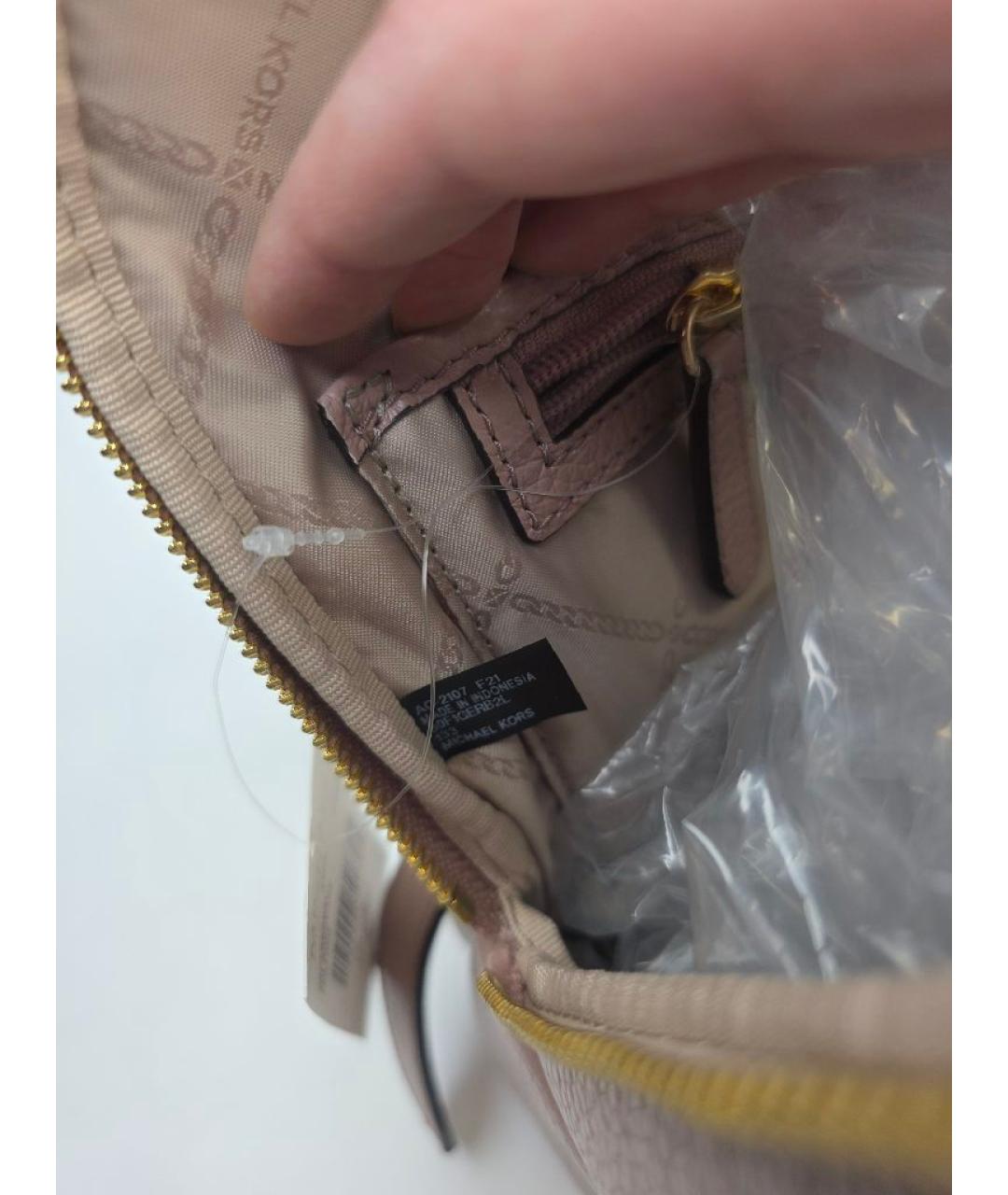 MICHAEL KORS Розовый кожаный рюкзак, фото 8