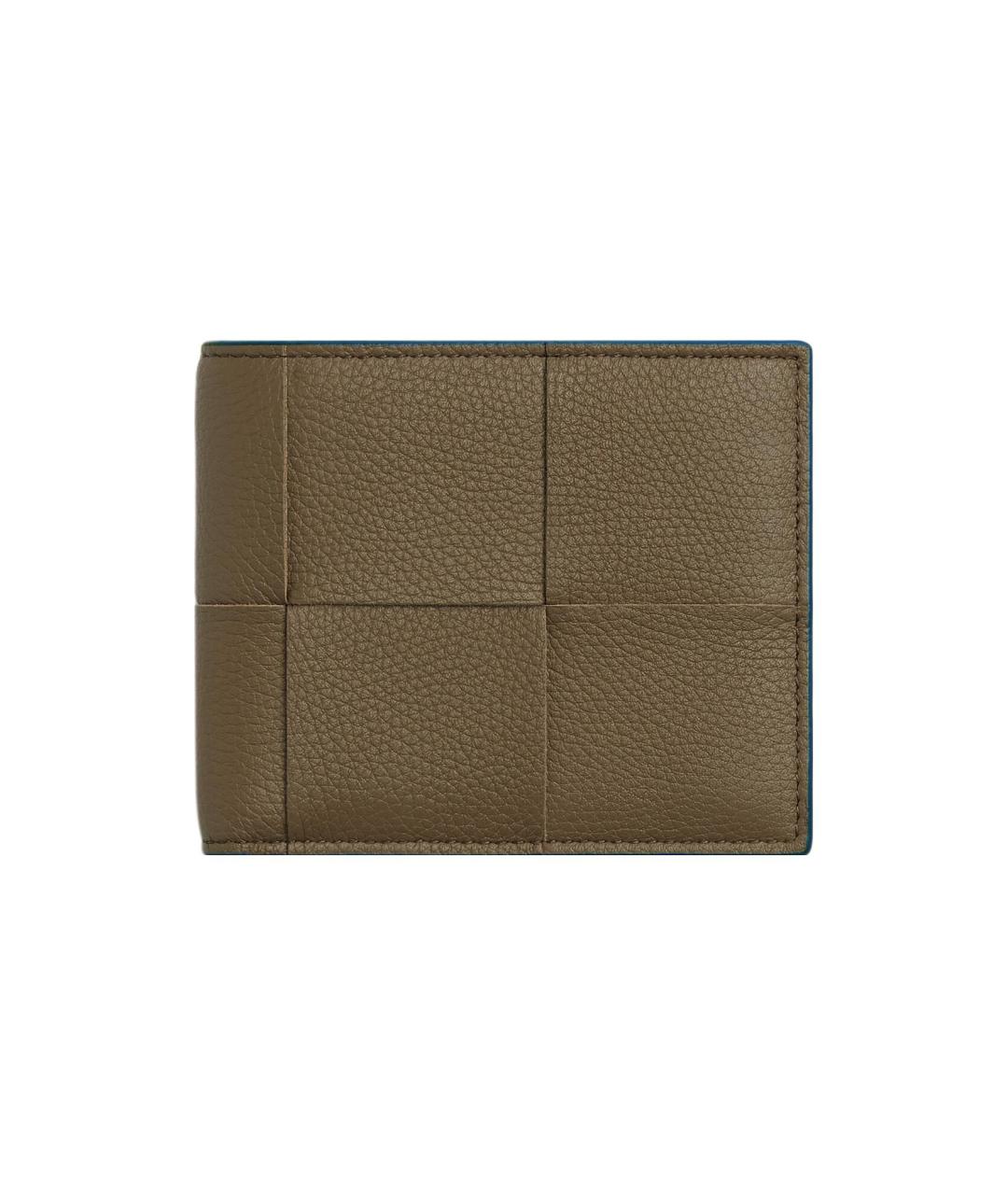 BOTTEGA VENETA Хаки кожаный кошелек, фото 1