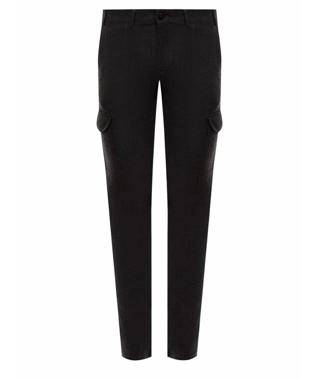 CANALI Бордовые шерстяные повседневные брюки, фото 9