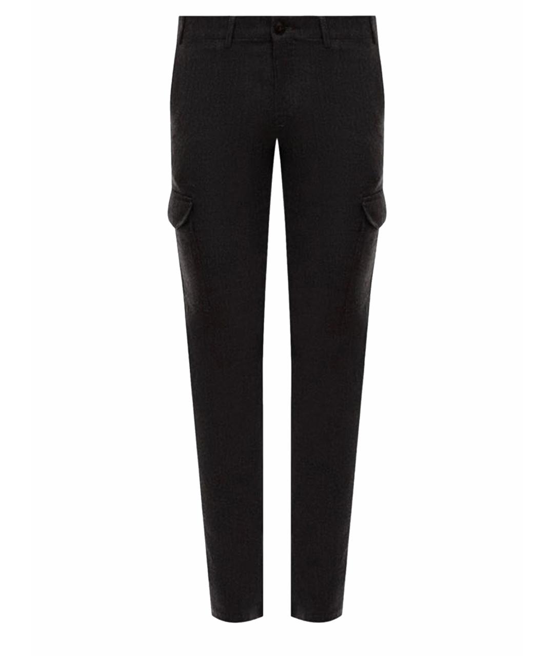 CANALI Бордовые шерстяные повседневные брюки, фото 1