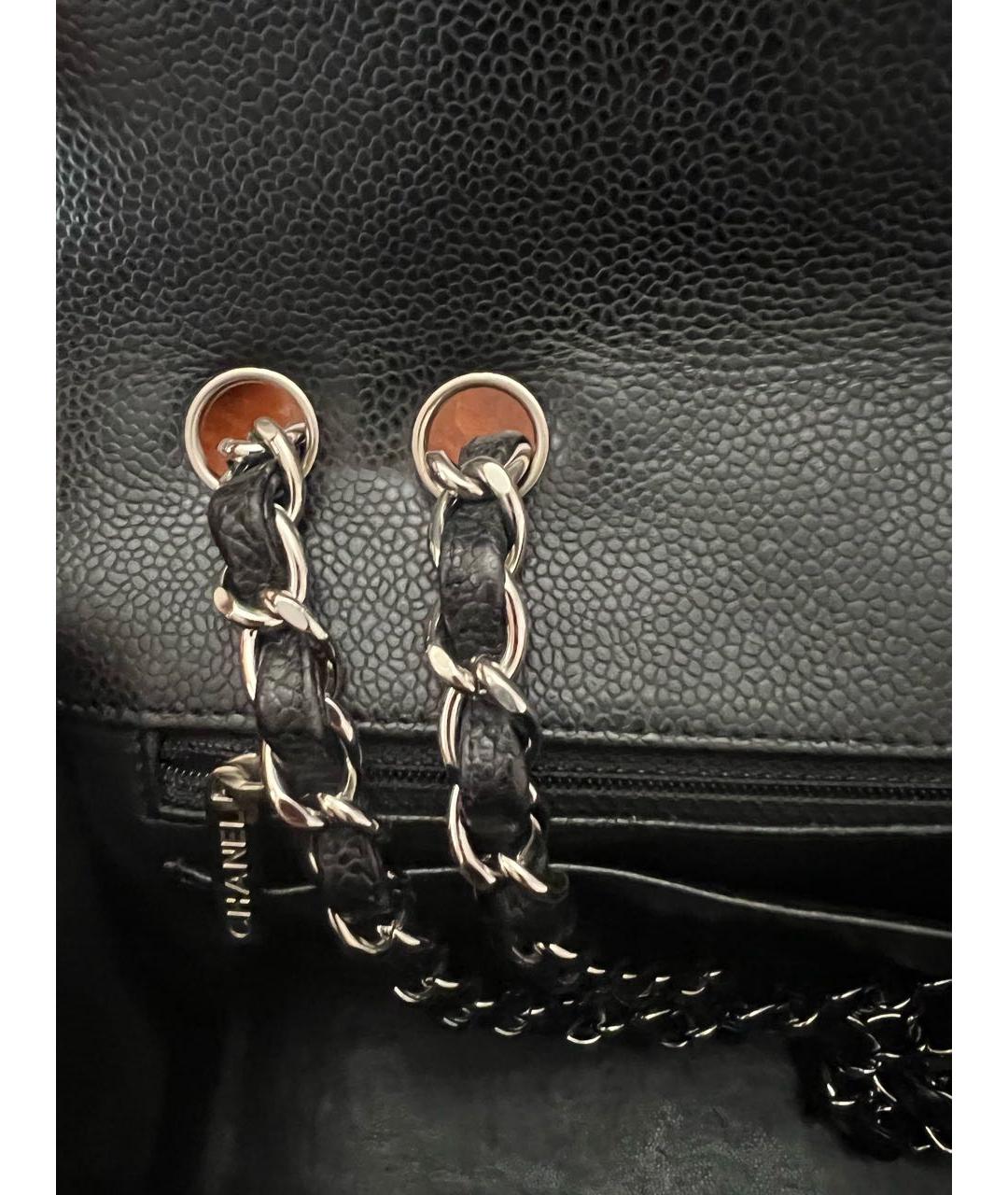 CHANEL Черная кожаная сумка через плечо, фото 5