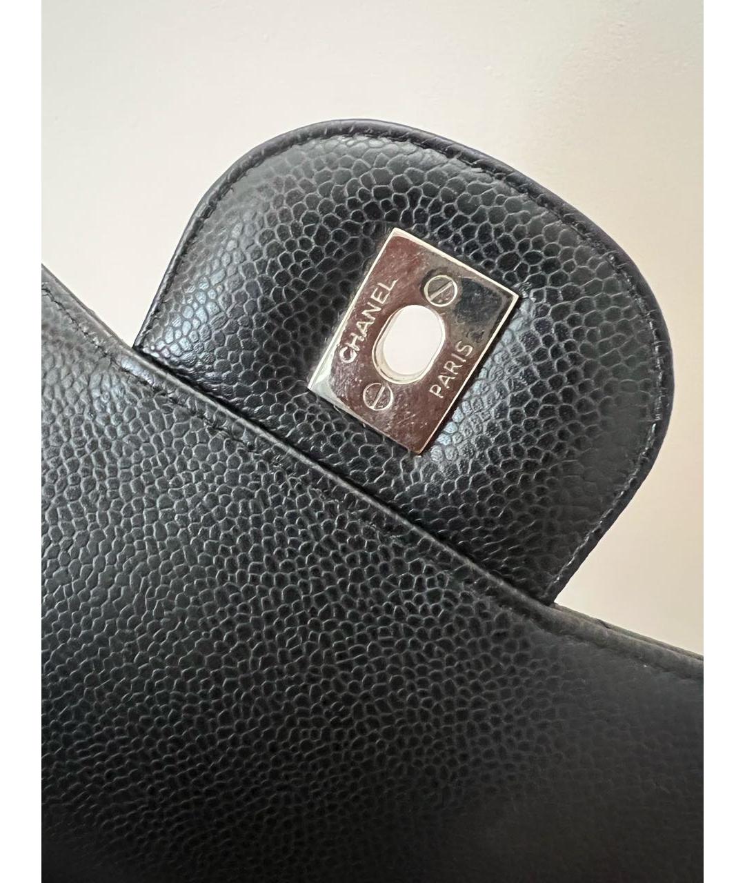 CHANEL Черная кожаная сумка через плечо, фото 7