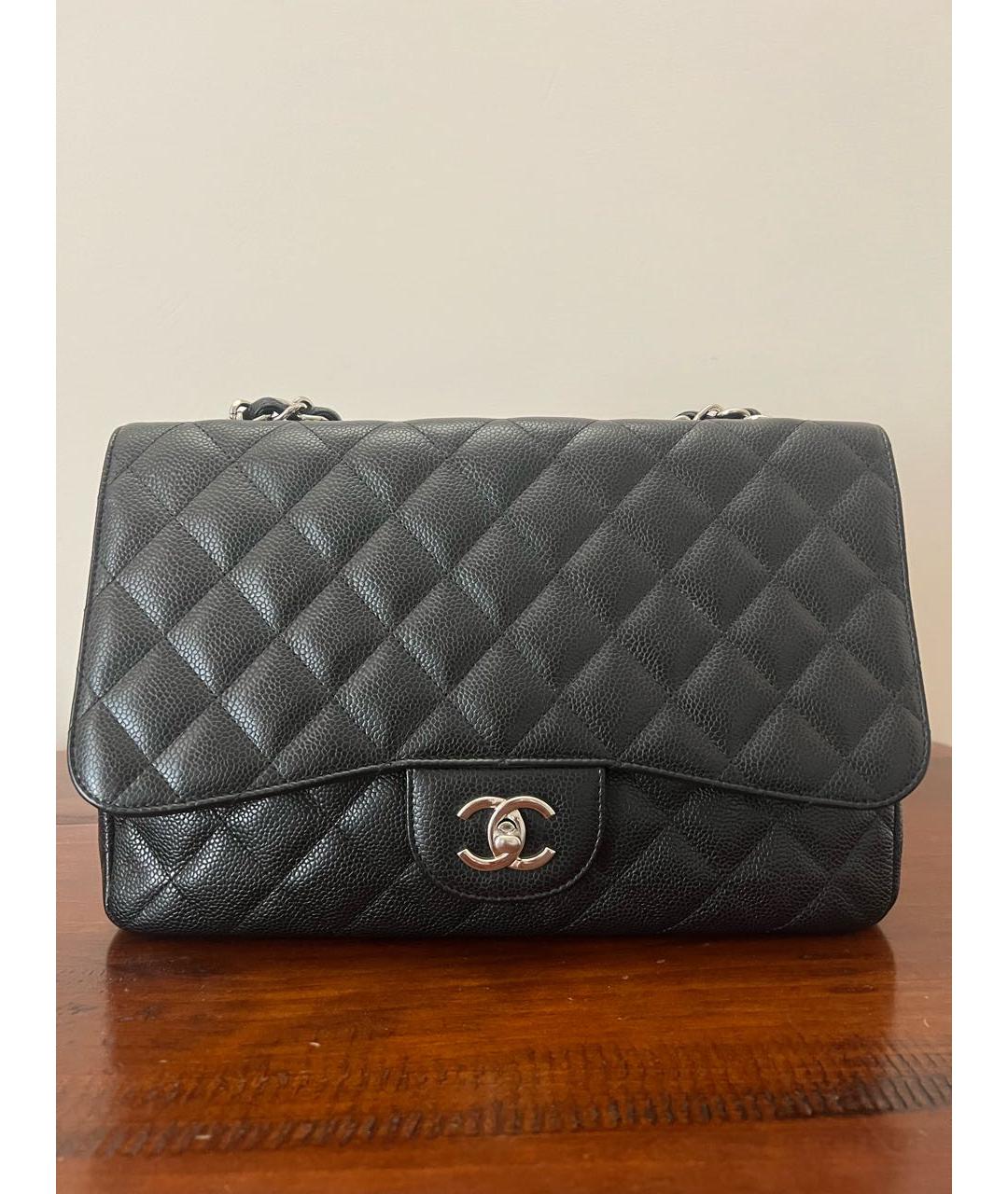 CHANEL Черная кожаная сумка через плечо, фото 9