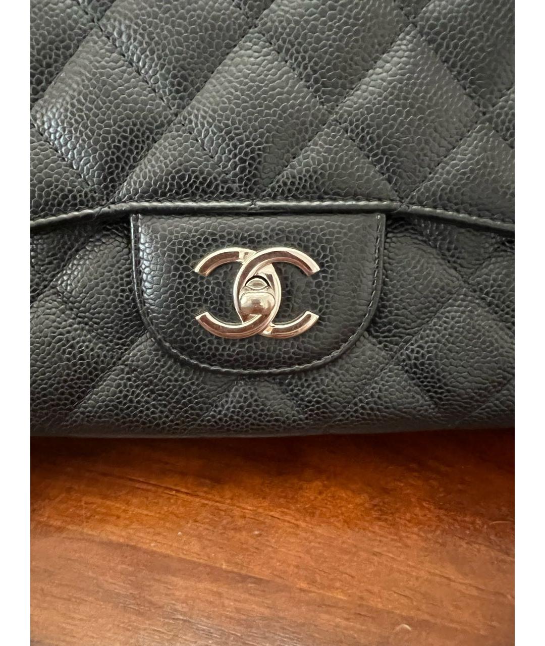 CHANEL Черная кожаная сумка через плечо, фото 4