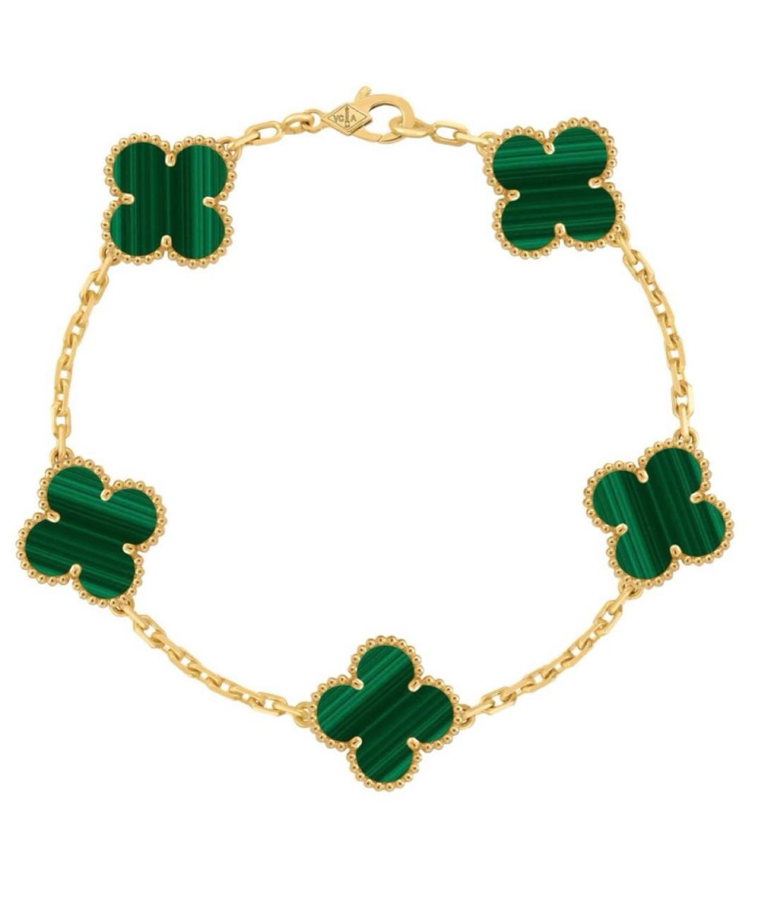 VAN CLEEF & ARPELS Зеленый браслет из желтого золота, фото 1