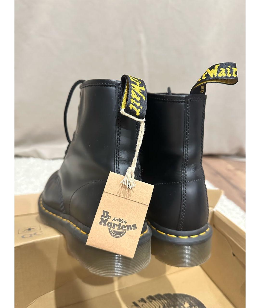 DR. MARTENS Черные кожаные ботинки, фото 4