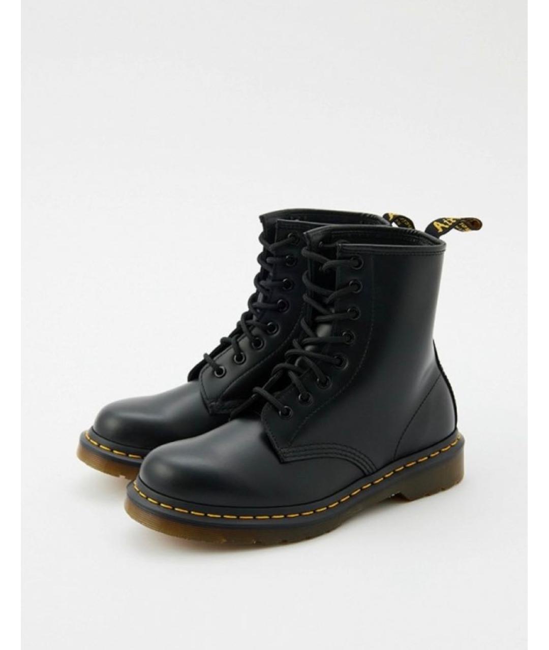 DR. MARTENS Черные кожаные ботинки, фото 2