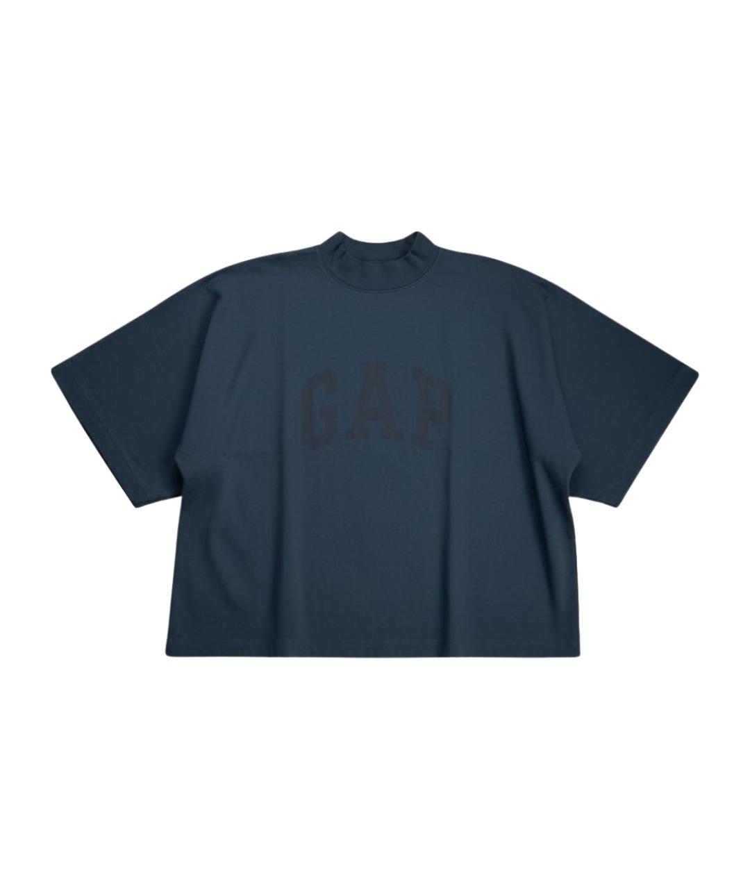 YEEZY Темно-синяя хлопковая футболка, фото 1