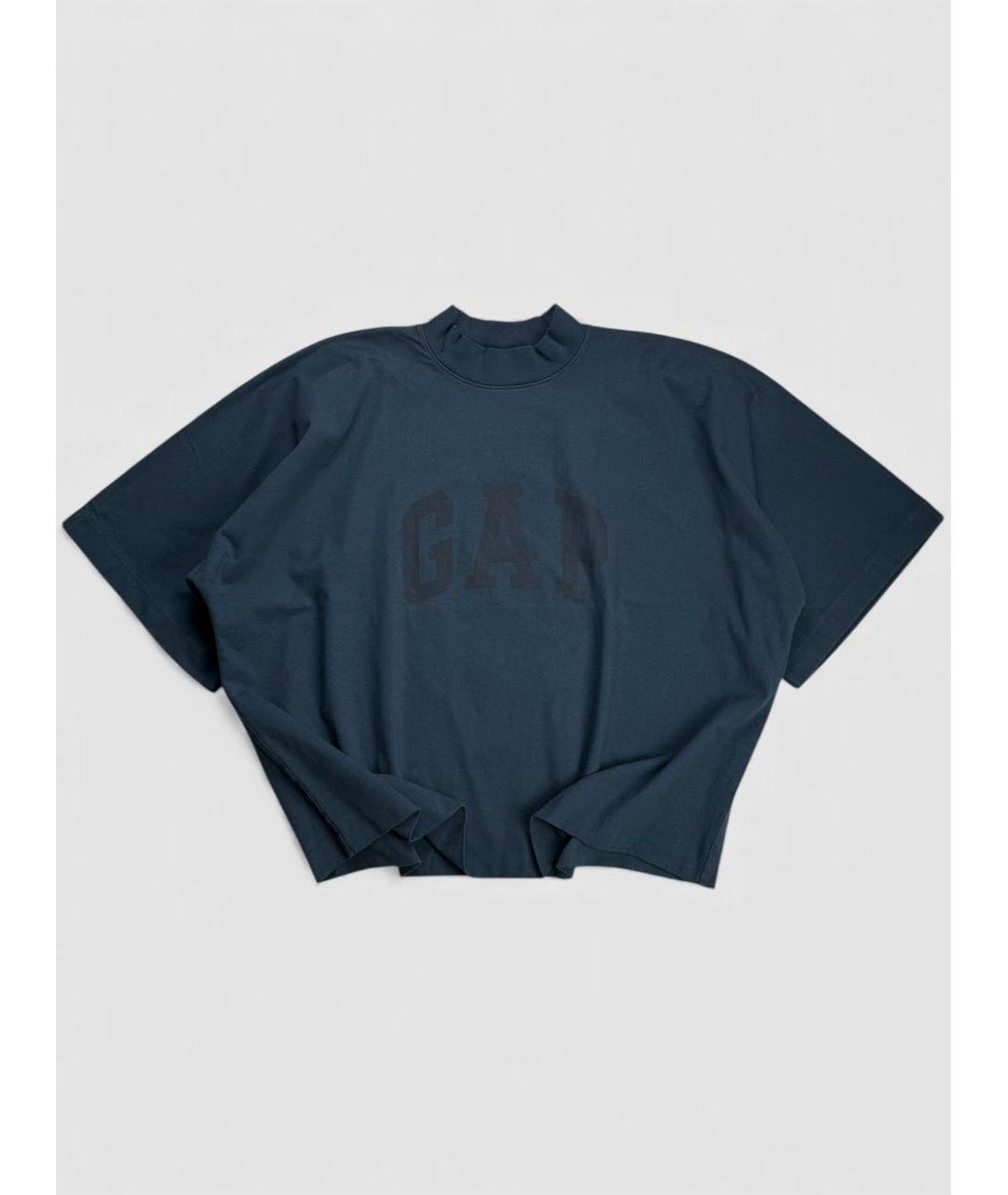 YEEZY Темно-синяя хлопковая футболка, фото 6