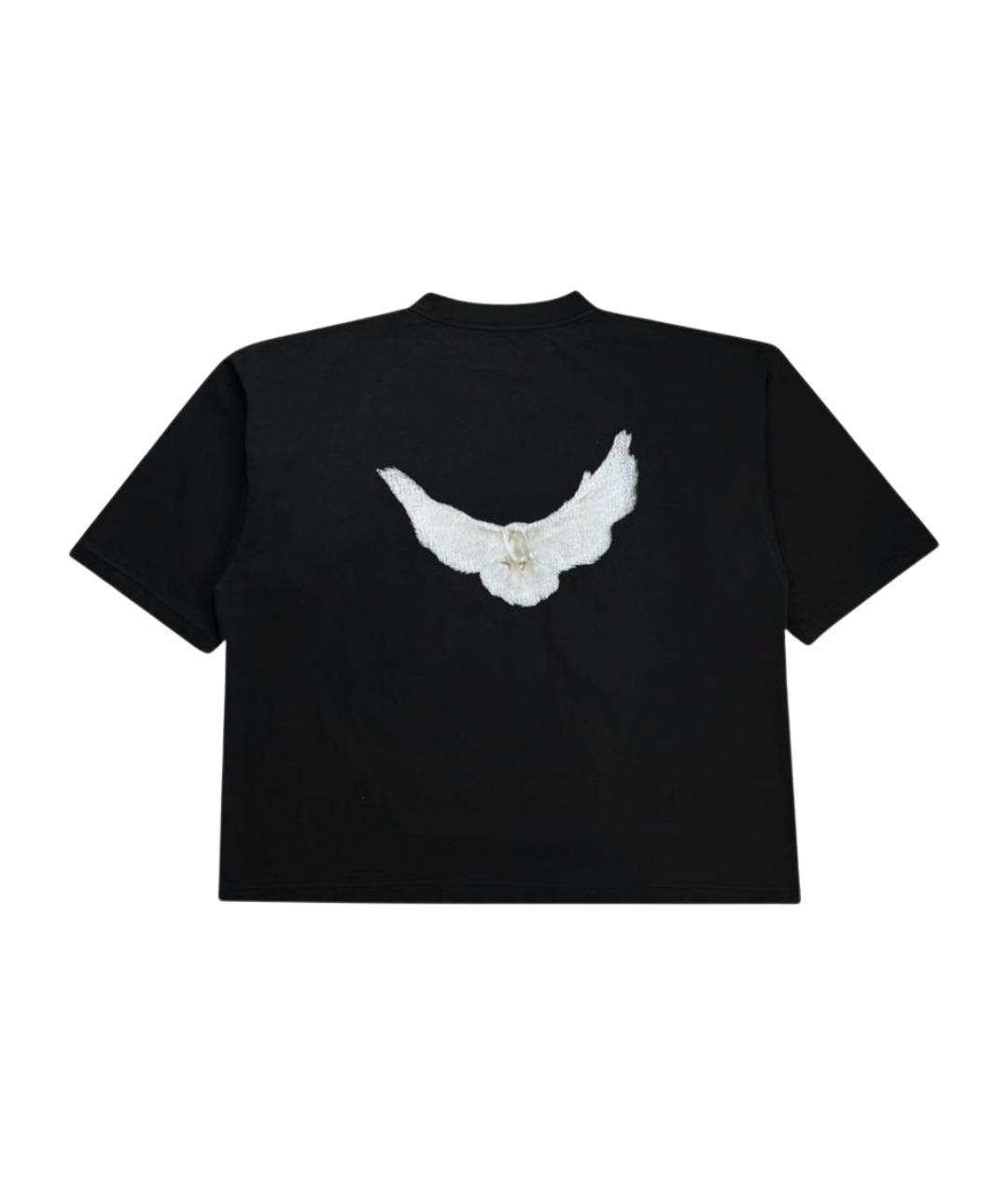 YEEZY Черная хлопковая футболка, фото 1