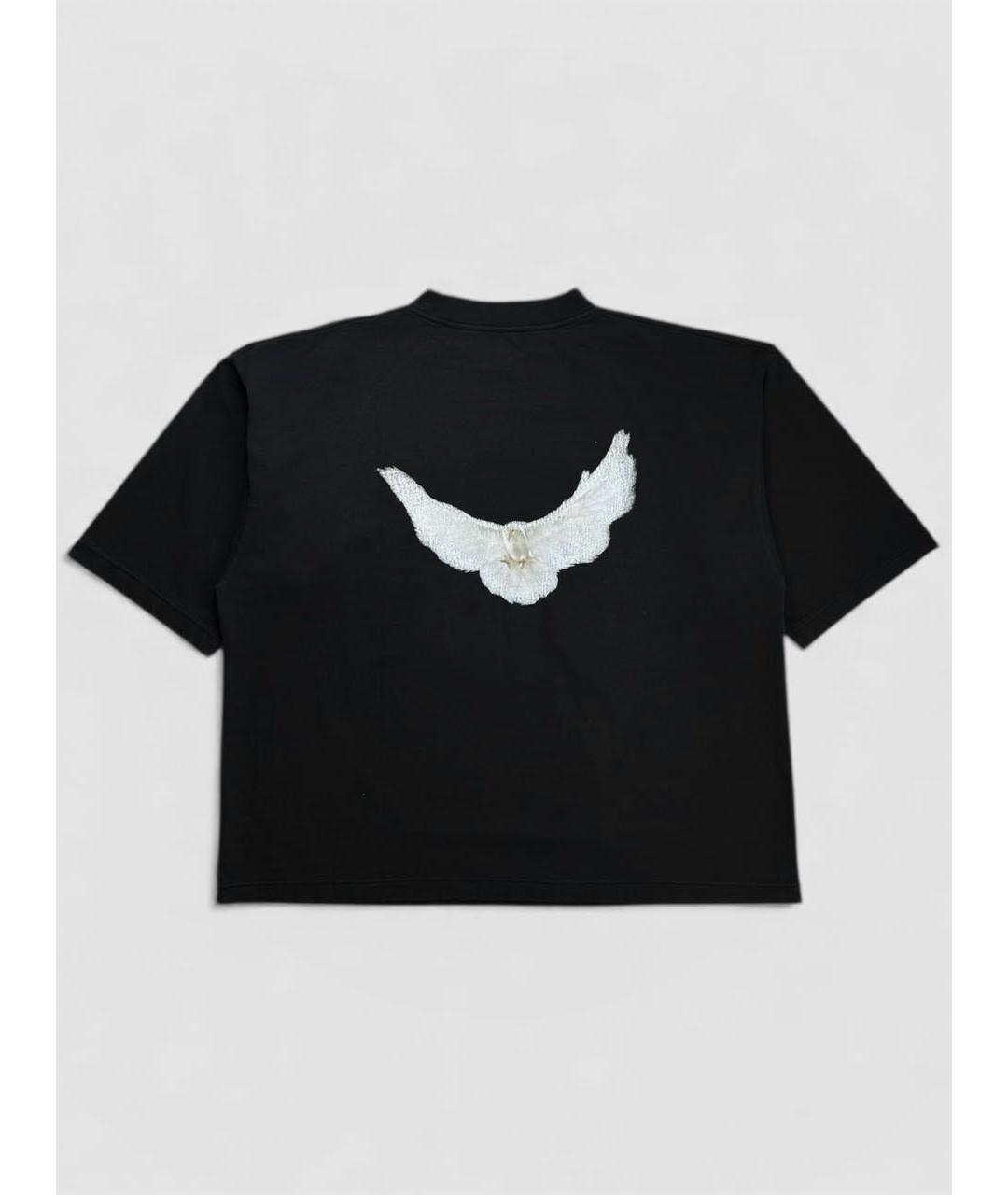 YEEZY Черная хлопковая футболка, фото 5