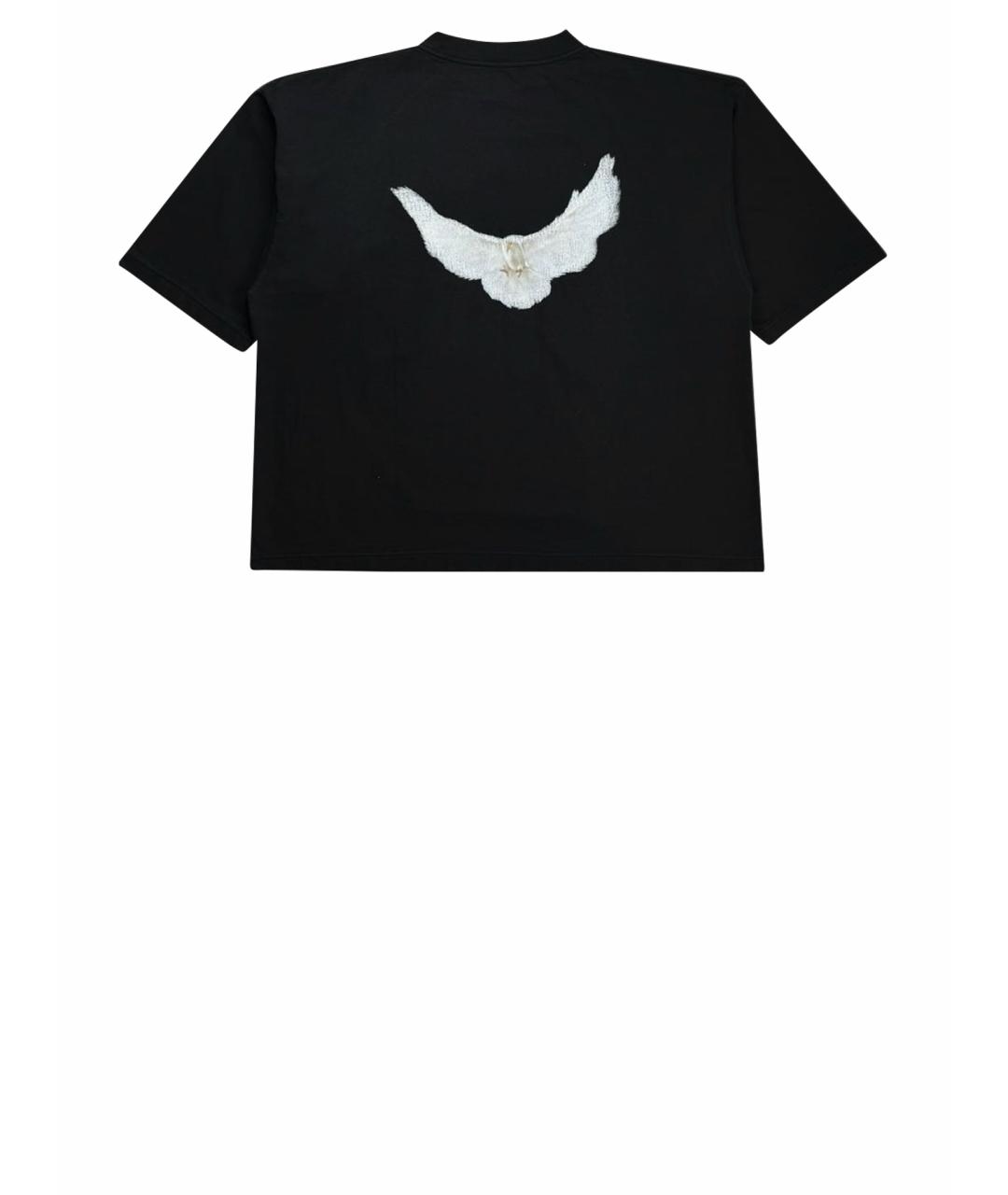 YEEZY Черная хлопковая футболка, фото 1