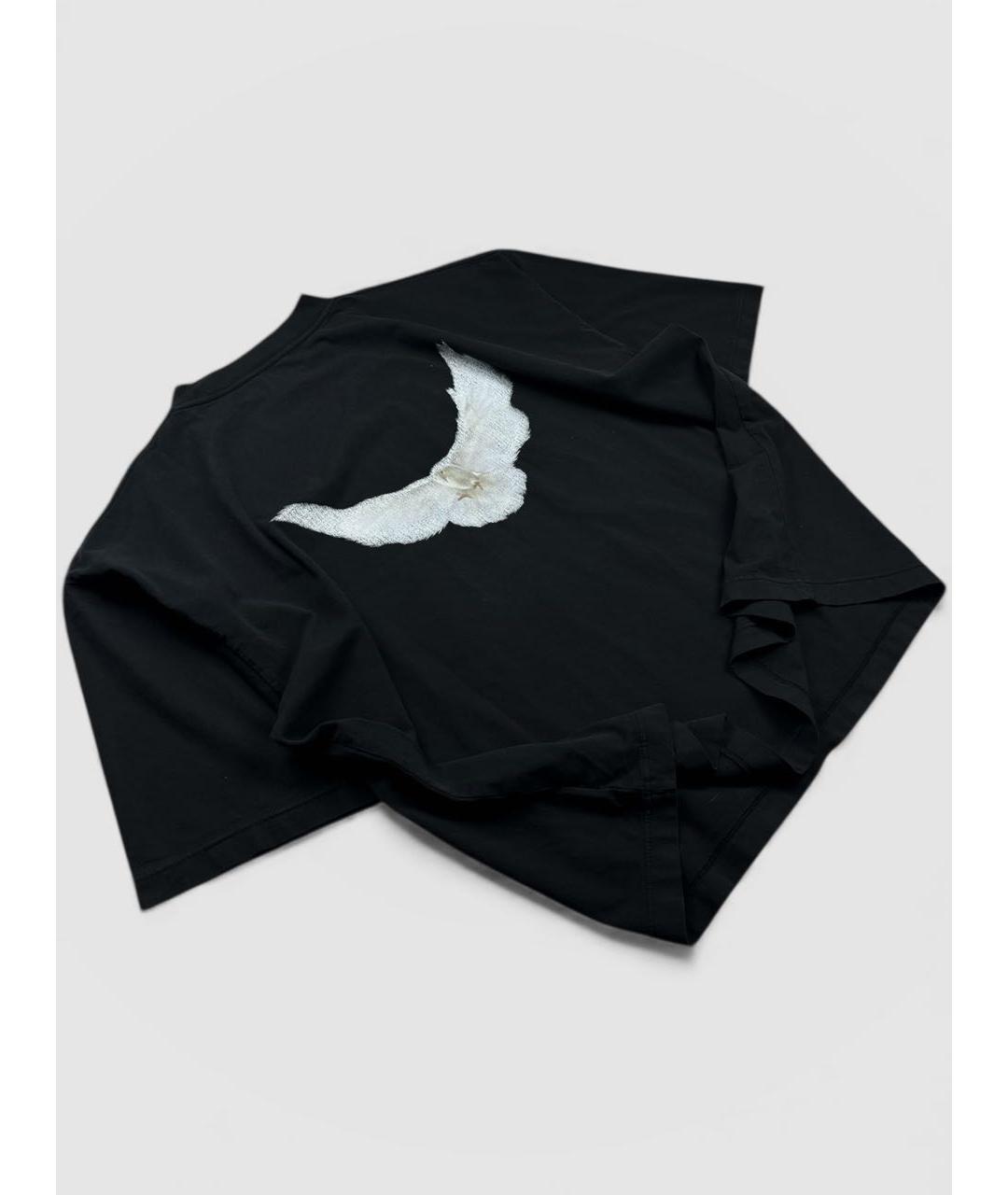 YEEZY Черная хлопковая футболка, фото 2