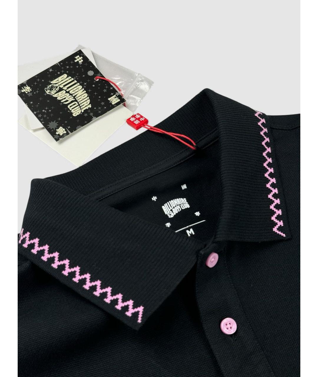 BILLIONAIRE BOYS CLUB Черное хлопковое поло с коротким рукавом, фото 2