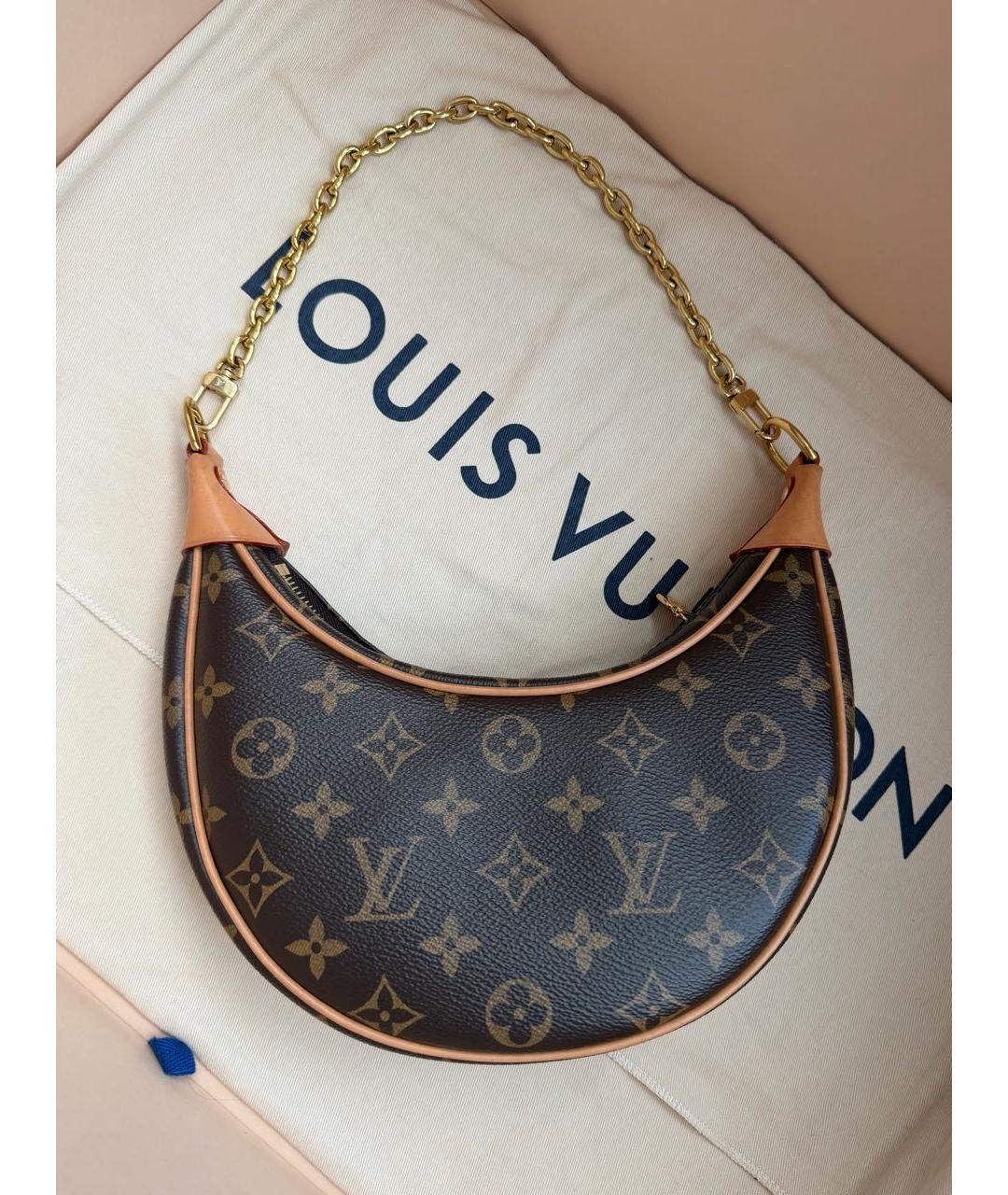 LOUIS VUITTON Коричневая сумка через плечо из канвы, фото 7