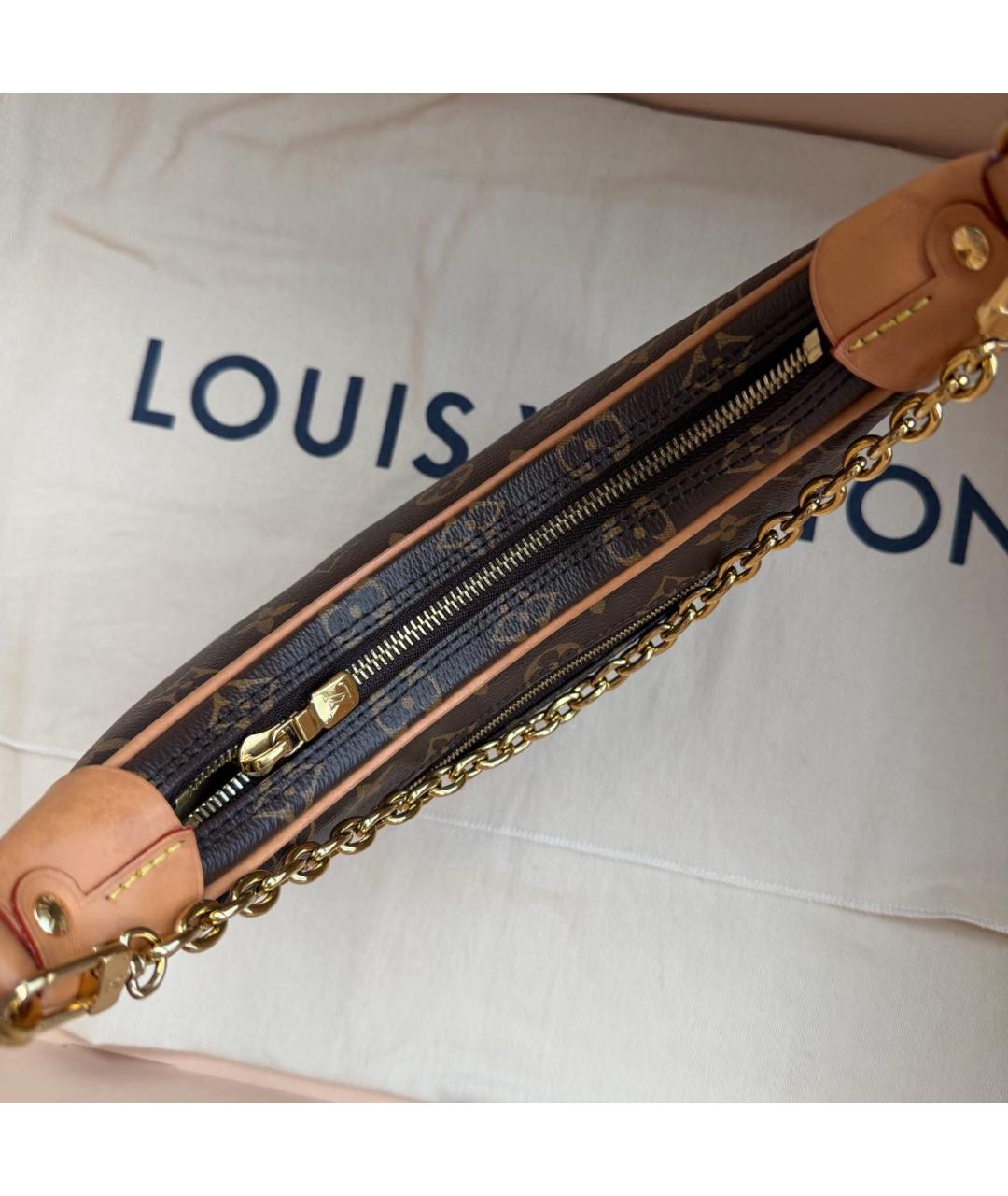 LOUIS VUITTON Коричневая сумка через плечо из канвы, фото 5