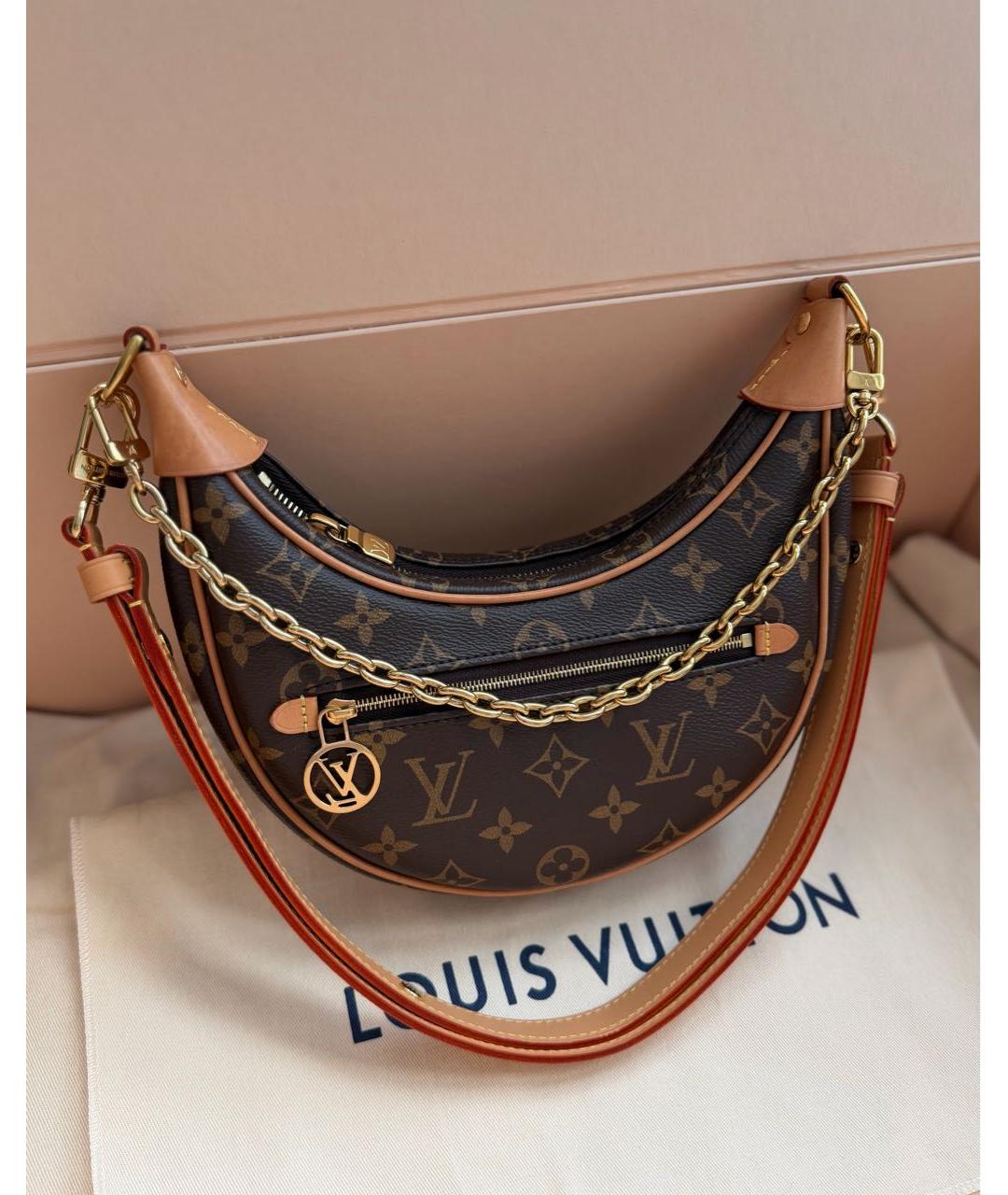 LOUIS VUITTON Коричневая сумка через плечо из канвы, фото 2