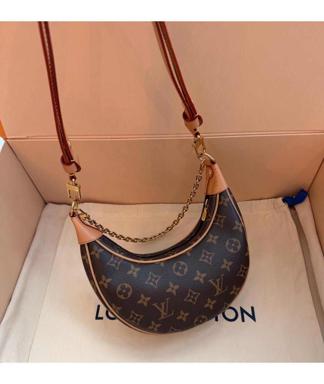 LOUIS VUITTON Коричневая сумка через плечо, фото 3
