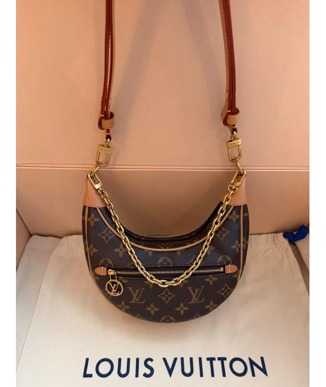 LOUIS VUITTON Коричневая сумка через плечо, фото 3