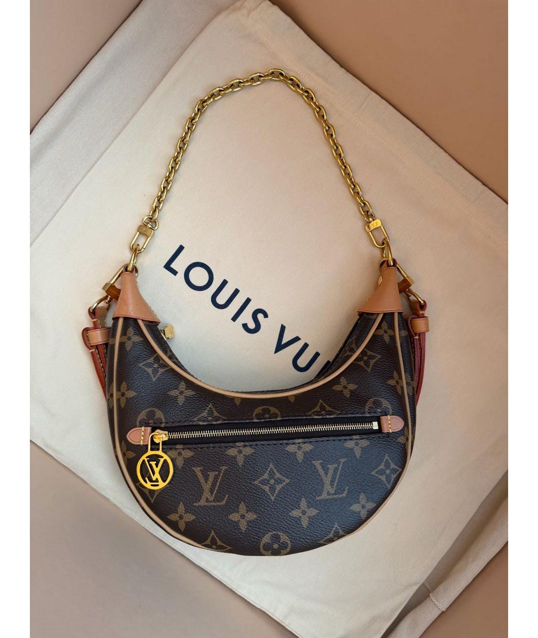 LOUIS VUITTON Коричневая сумка через плечо, фото 7