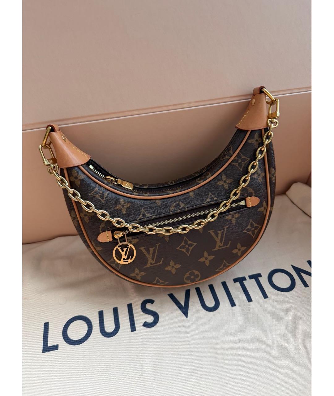 LOUIS VUITTON Коричневая сумка через плечо из канвы, фото 6