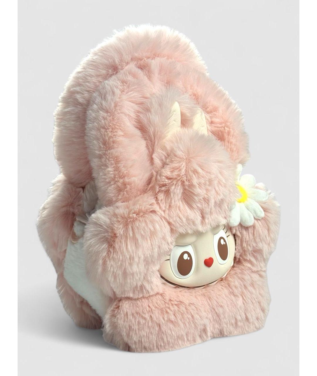 Labubu Розовая шерстяная сумка через плечо, фото 3