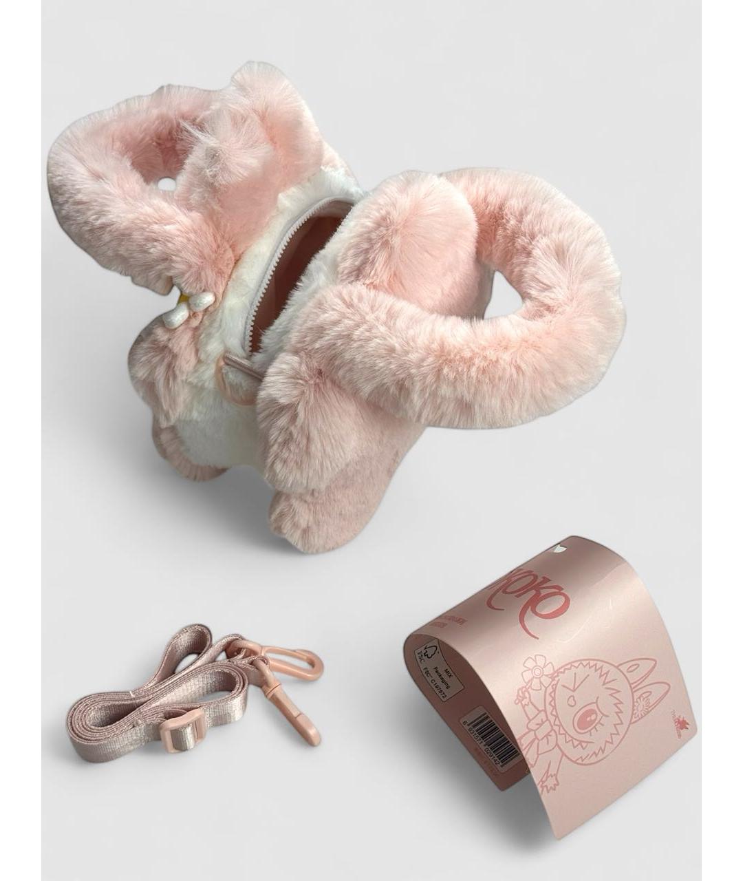 Labubu Розовая шерстяная сумка через плечо, фото 2