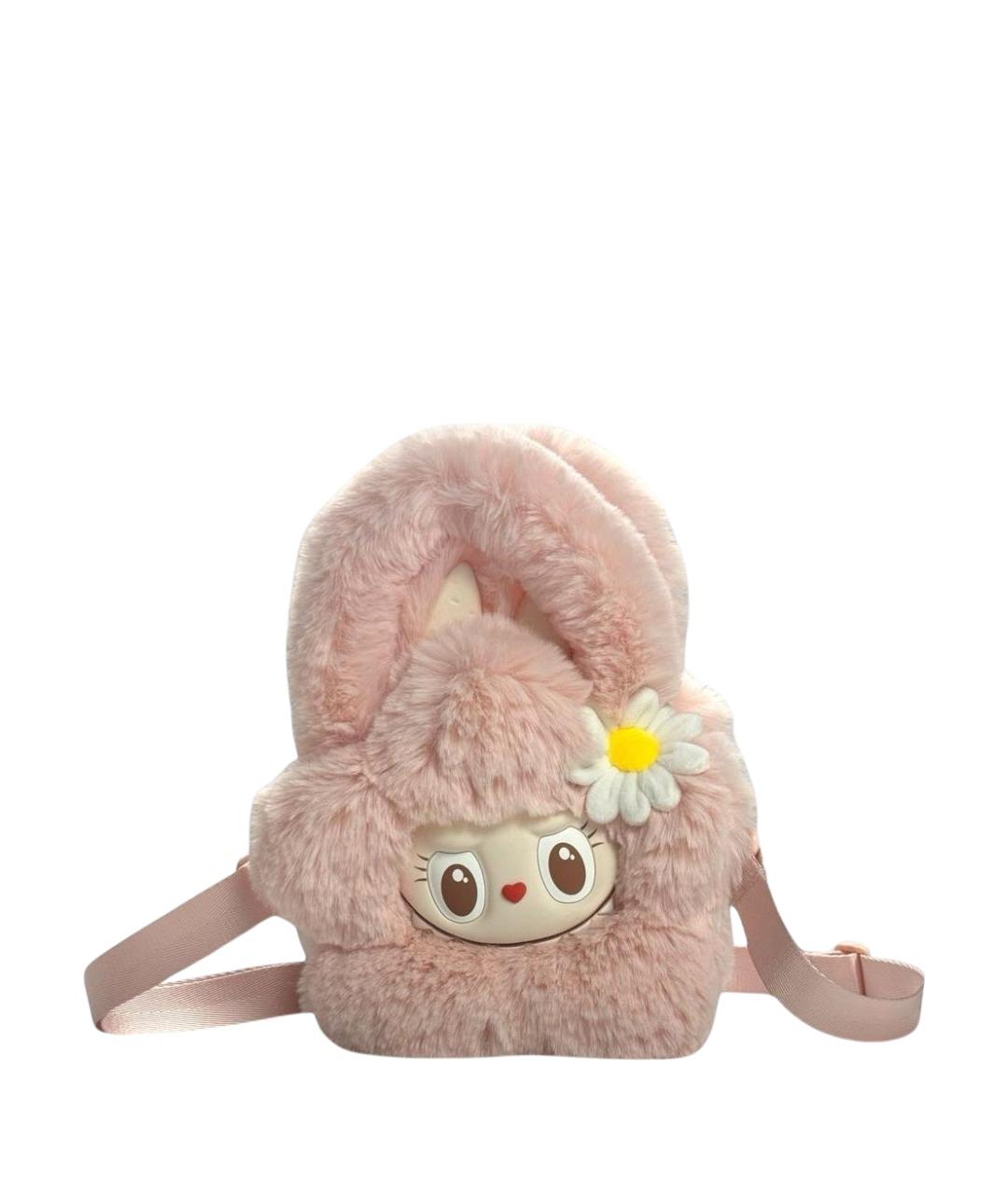 Labubu Розовая шерстяная сумка через плечо, фото 1