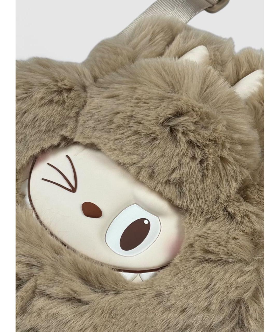 Labubu Коричневая шерстяная сумка через плечо, фото 5