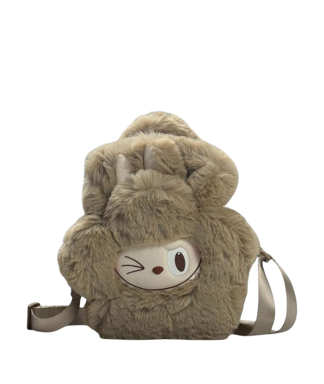 Labubu Коричневая шерстяная сумка через плечо, фото 1