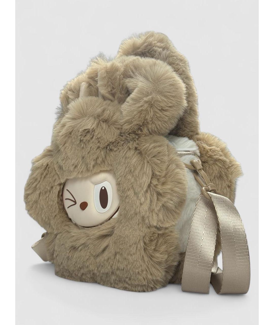 Labubu Коричневая шерстяная сумка через плечо, фото 2