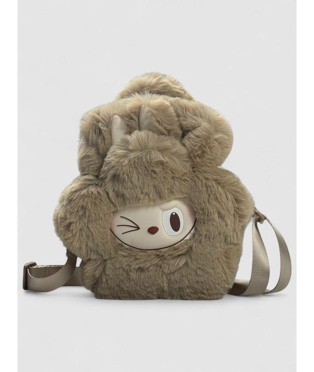 Labubu Коричневая шерстяная сумка через плечо, фото 6