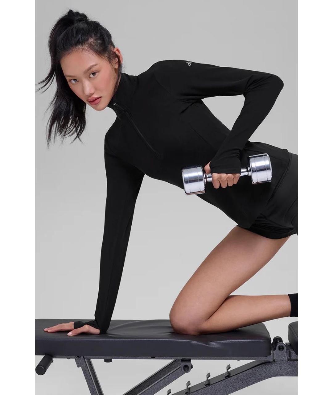 ALO YOGA Черный полиэстеровый спортивные костюмы, фото 2