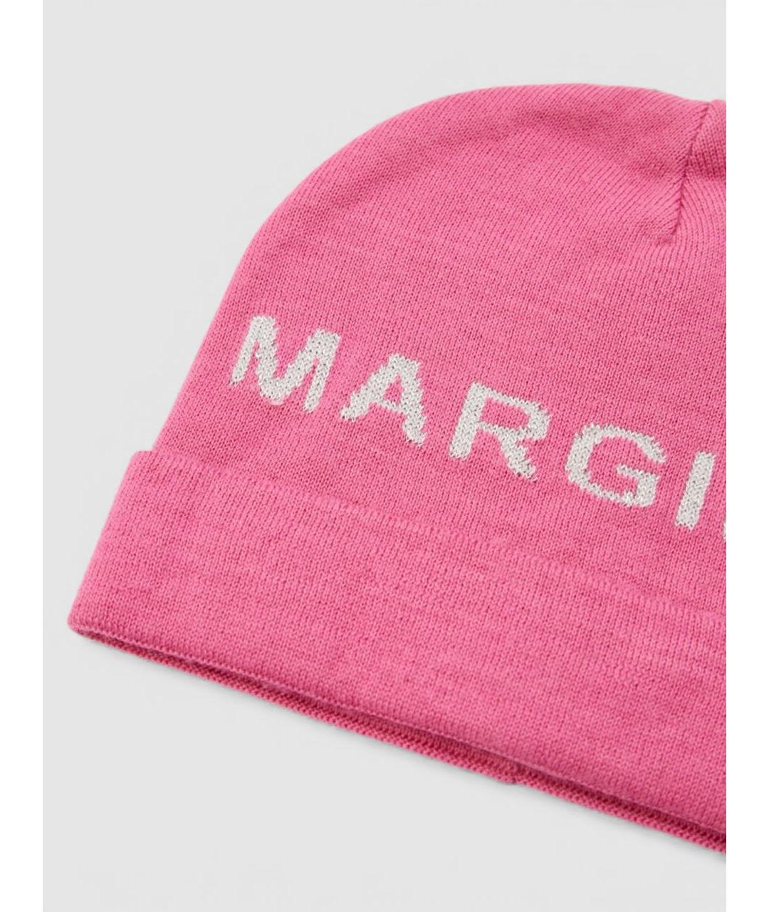 MM6 MAISON MARGIELA Розовая шерстяная шапка, фото 2