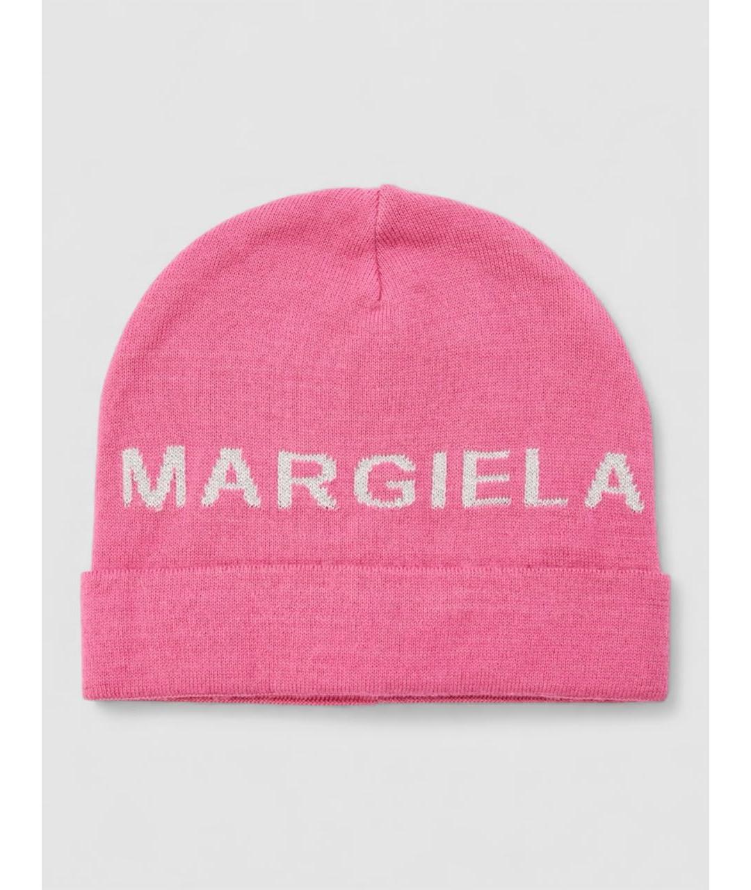 MM6 MAISON MARGIELA Розовая шерстяная шапка, фото 6