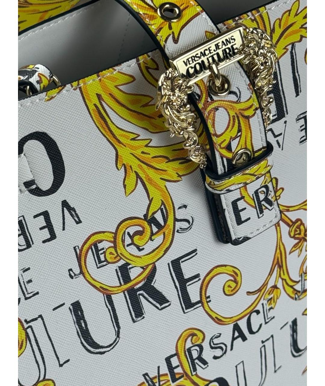 VERSACE JEANS COUTURE Белая сумка тоут, фото 5
