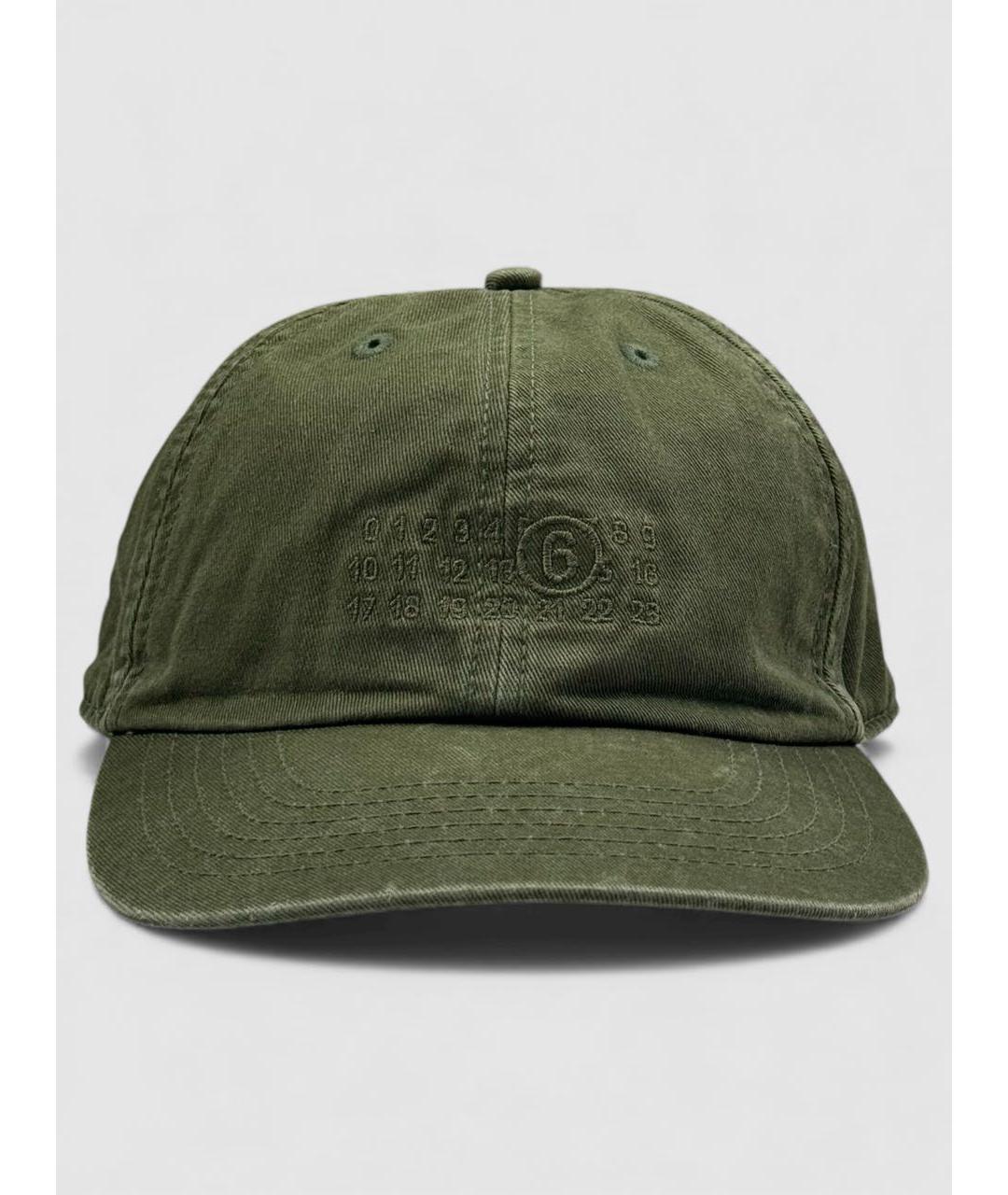 MM6 MAISON MARGIELA Хаки хлопковая кепка/бейсболка, фото 2