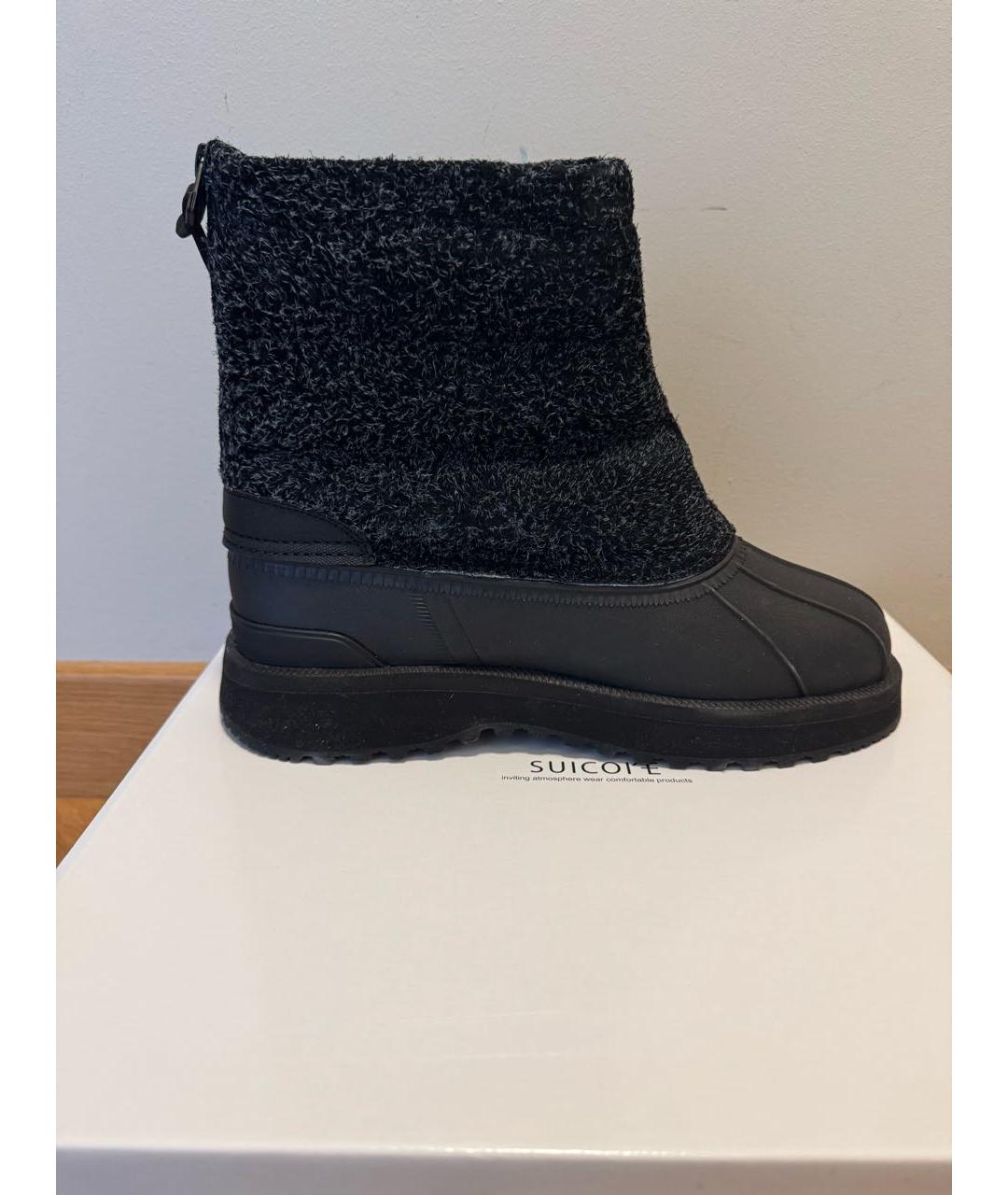 SUICOKE Черные замшевые высокие ботинки, фото 9