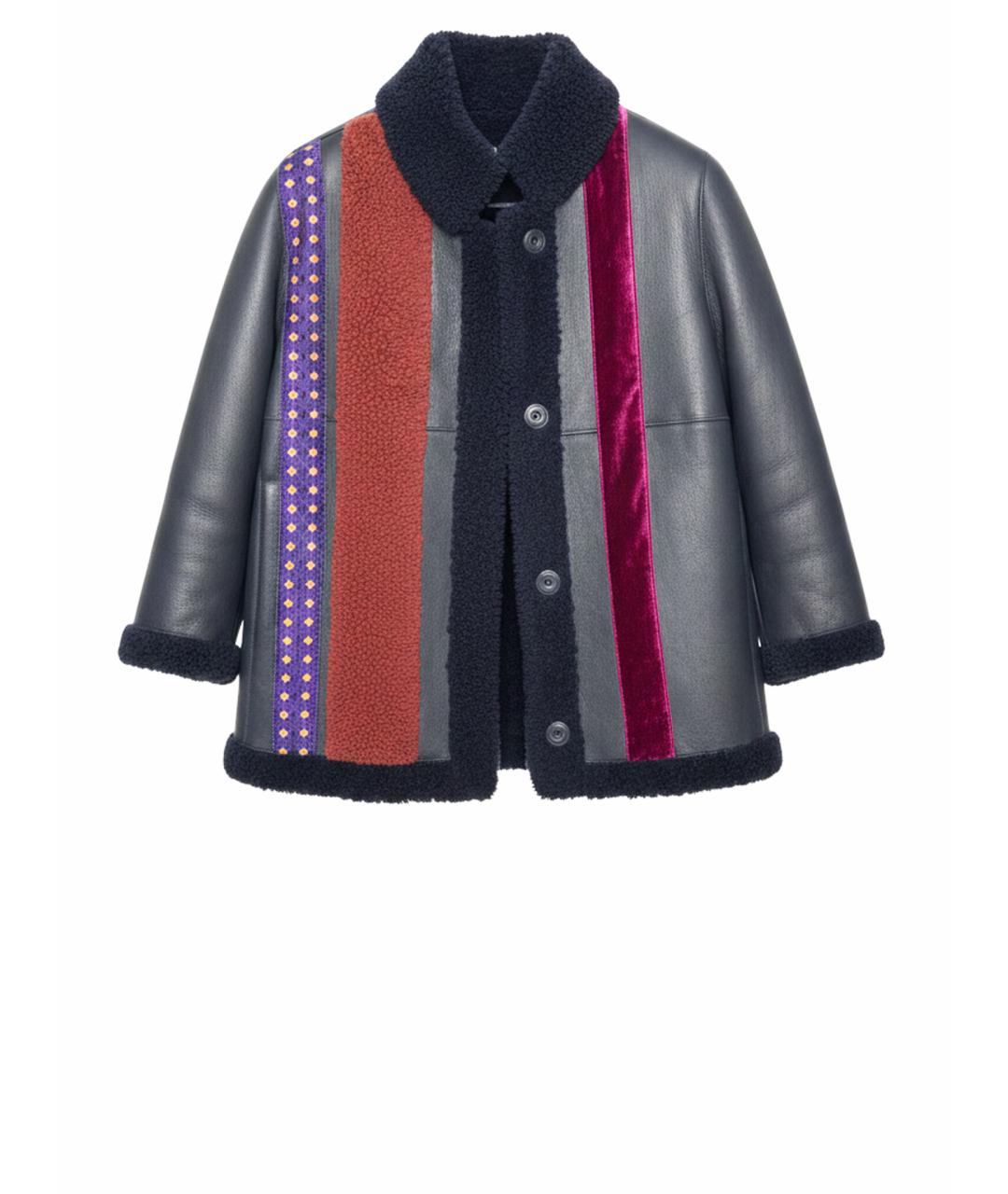 ETRO Черная кожаная дубленка, фото 1