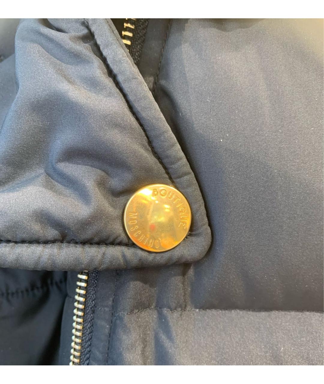 BOUTIQUE MOSCHINO Черная полиамидовая куртка, фото 3