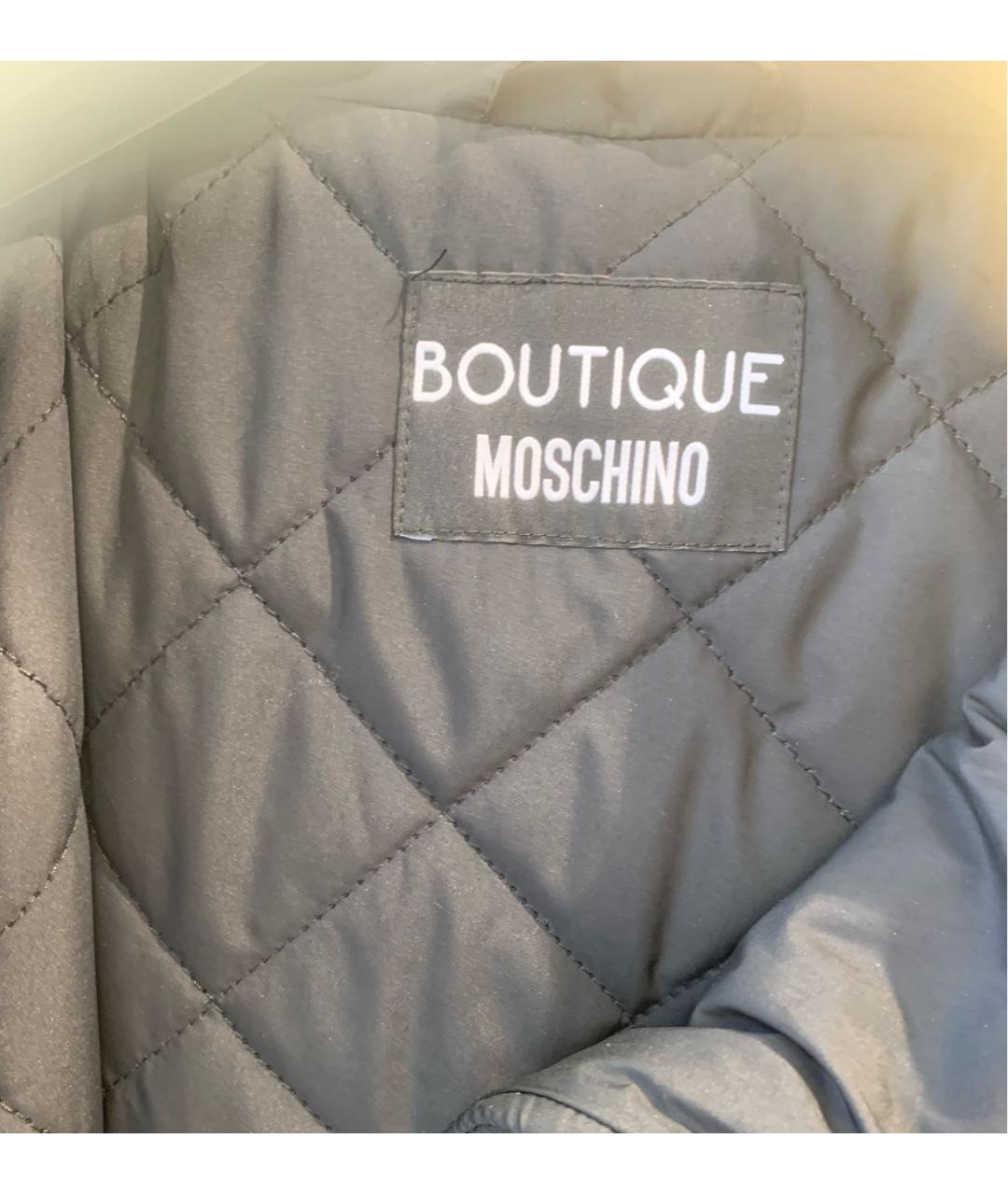 BOUTIQUE MOSCHINO Черная полиамидовая куртка, фото 4